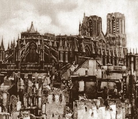 (Reims, Cattedrale bombardata)